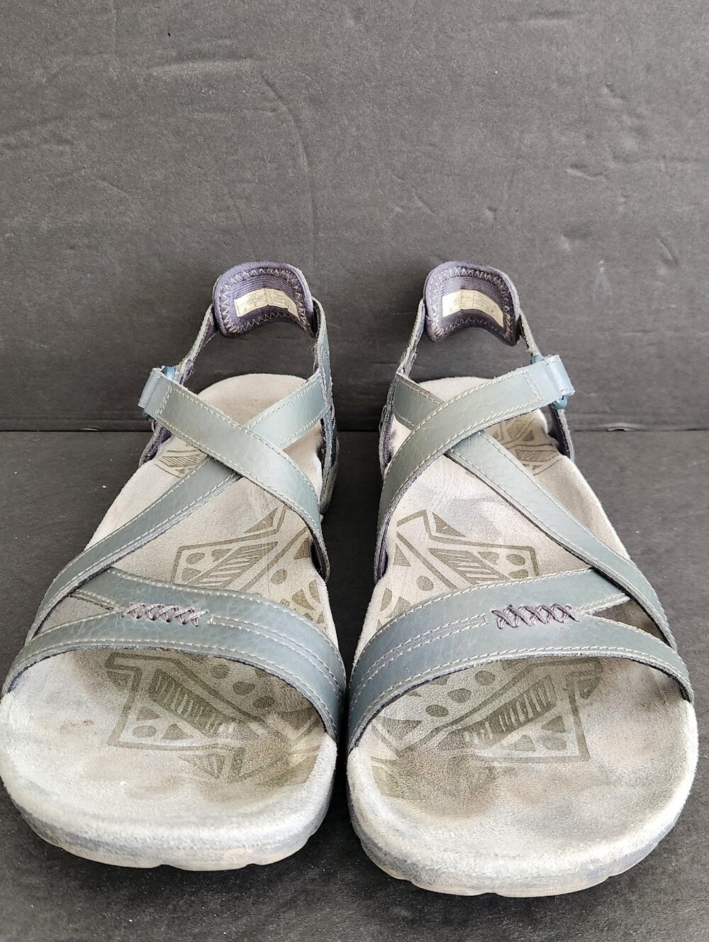 Merrell Sandals Womens Size 10 Leather Strappy Blue Outdoor Shoes Hike Casual